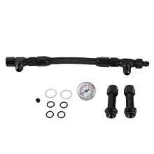 Kraftstoffleitung, Doppelzuleitung, leicht, professionell, hohe Leistung, gleichmäßiger Kraftstofffluss mit Manometer für 4150 Base Carb