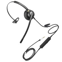 YIEMEEN CF71 headset met één oorschelp, ruisonderdrukking en comfortabele pasvorm voor klantenservice en telemarketing.