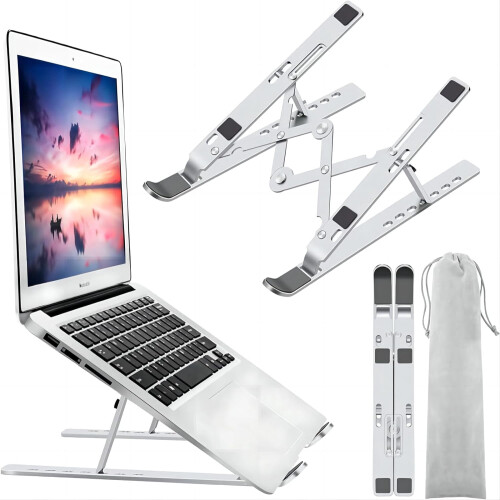 Aluminum Laptop Stand Adjustable 7-Height Foldable