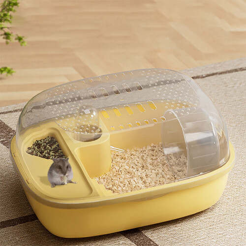 Gaiola transparente para hamster com roda e bebedouro. 2
