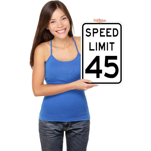 Speed Limit 45 - 12 x 18 Road Sign 2