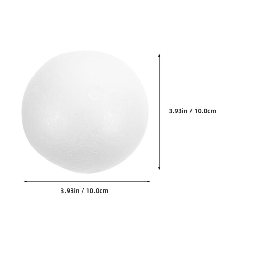 12 weiße Schaumstoffkugeln, 10 cm 1