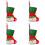 4 Mini Meias de Natal de Feltro com Boneco de Neve, Urso Polar e Papai Noel 1