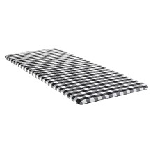 Big Deal! Rectangle Cloth Elastic Vinyl Tablecloth for 6 FT Tables Flannel Buffalo Plaid Table for Dining Camping Outdoor,Gray