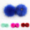 Conjunto de 3 pompons de pelúcia de 10 cm com botão de pressão 2