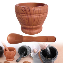 Mortier et pilon en bois 17 cm – Manuel