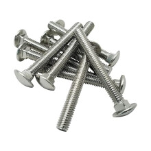 Boulons à tête carrée 1/4" x 6" 18-8 Acier inoxydable, paquet de 10
