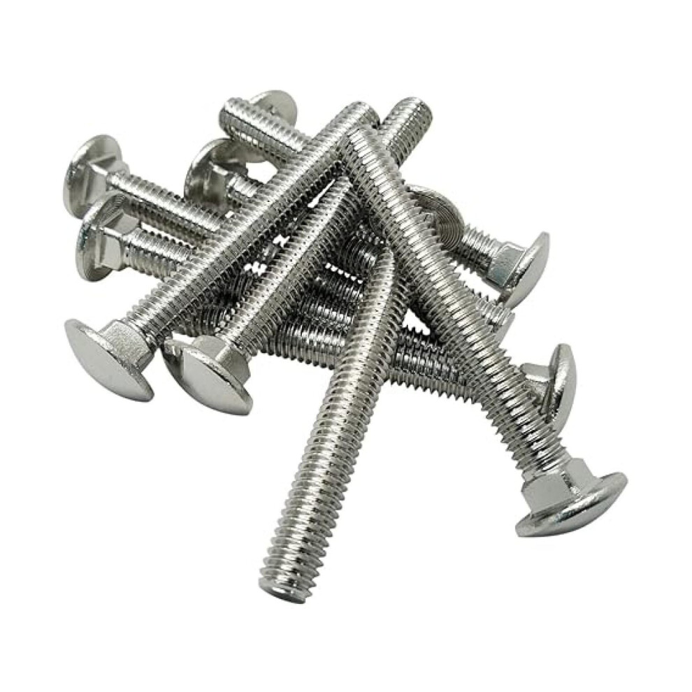 Fbcb14206p10 Carriage Bolts,1/4" X 6" Long, 18-8 Stainless Steel, Finish Nl-19, Pk 10 9027700032095