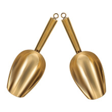 OULII Golden Stainless Steel Multipurpose Scoop, Ideal for Kitchens and Buffets
