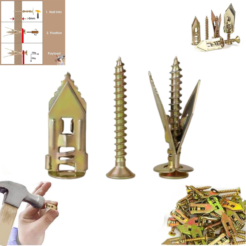 Drywall Expansion Anchors With Zinc Screws 10-Pack 962125010541