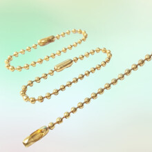 100PCS Golden Metal Bead Chain Connectors for Keychains and Everyday Use