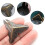Protector de esquina triangular de bronce para muebles, 1x1 pulgada. 4