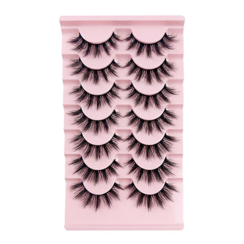 10 ζευγάρια αφράτες ψεύτικες βλεφαρίδες Wispy Lashes 3D Volume Strip Lashes