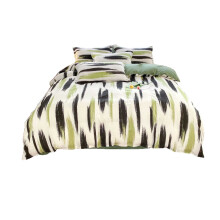 HauiWeiLyai Ensemble de literie rayée pour la maison, housse de couette douce et simple, drap-housse et taie d'oreiller, linge de lit pour toutes