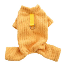 Hunde-Hoodie mit Leinenöffnung und Tasche, Gelb
