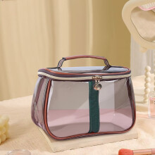 Retro Vintage Vattentät Transparent Kosmetikväska, Stor Makeup Organizer för Kvinnor – Kompatibel med Resor och Necessärer