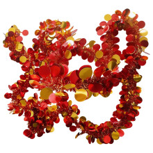 2 Meter lange Osterlametta-Girlande mit Konfetti, bunte Eier-Dekoration für Kaminsims, Weihnachtsbaum und Frühlingsdeko – 1 Stück