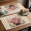 Set de 8 sets de table de Pâques avec lapins, œufs et carottes de dessin animé 7