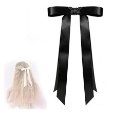 2026 Magnetische Haarspange mit Schleife und abnehmbarem Satin-Ballettband, süßes Haaraccessoire für den Hinterkopf