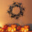 Černý plastový halloweenský věnec s dekorací netopýra 45 cm 4