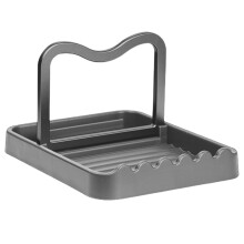Support pliable pour couvercles de casseroles et repose-cuillères pour plan de travail, antidérapant, multifonctionnel – Blanc