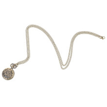 Collar con reloj de bolsillo de estilo vintage para mujer con diseño de flor calada y movimiento de cuarzo, incluye cadena para mujer.