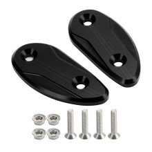 CNC Black Mirror Block Off Plates for Honda CBR 1000 RR CBR1000RR 2008-2023