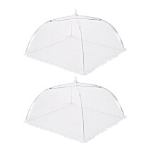 Lot de 2 cloches alimentaires pliables en filet de 43 cm (17 pouces) – Grande tente-parasol pour barbecue, activités de plein air, pique-niques,