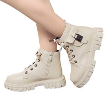 Toddler Boots,Girls Ankle Boots Waterproof Warm Short Boots Durable Winter Fashion Footwear for Kids Everyday Use,Girls Boots,Z03 White,4.5-5 Years