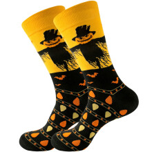 Under $5 Multicolor Halloween Crew Socks Softer Fuzzy Socks, Cozy Warm Fall Halloween Gifts for Women One Size