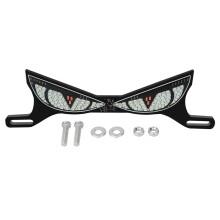 Motorcycle license plate devil eye decorative light