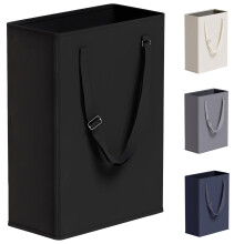 Schmaler Wäschekorb mit verstellbarem Griff, 45 l, mit Netzdeckel, ideal für kleine Räume wie Wohnung, Schlafzimmer oder Kleiderschrank, Schwarz