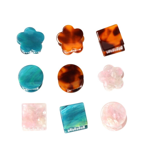 Set van 9 antislip haarclips voor peuters in het groen 1