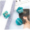 Set van 9 antislip haarclips voor peuters in het groen 7