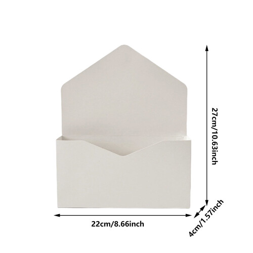 Floral Envelope Gift Box White 119in 2