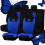 Butterfly Pattern Polyester Car Seat Covers Mint Blue 4-Pack 1