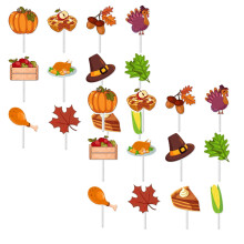 2Pcs 12 Thanksgiving Cupcake Toppers Pumpkin Maple Toppers Fall Themed Turkey Cake Picks Autumn Cake Toppers Thanksgiving Cupcake Toppers One Size