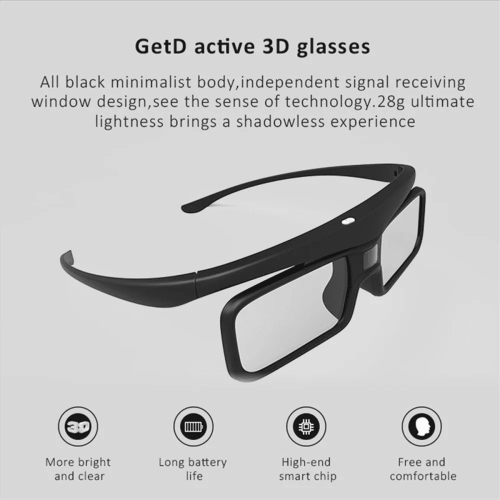Για γυαλιά DLP Link Active Shutter 3D Επαναφορτιζόμενα γυαλιά USB για προβολέα DLP οικιακού 1