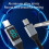Καλώδιο γρήγορης φόρτισης USB C 100W USB C, πλεγμένο νάιλον καλώδιο με ψηφιακή οθόνη για 3