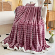 Double-Sided Fleece Blanket: Warm Soft All-Season Solid Color—Cozy for Couch/Sofa, Home Decor (Color: Purple)