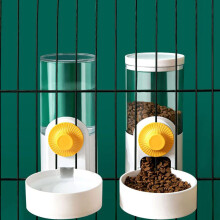 Automatic Dog Cage Feeder with Hanging Bowls, Food & Water Dispenser for Crate/Kennel – Blue (2-pack)