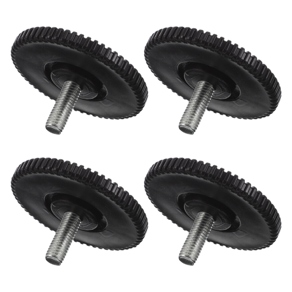 4Pcs Furniture Leveling Feet With Screw Fixings Black Plastic For Treadmill And Sofa Support 9422877877577