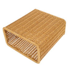 Corbeille à papier marron imitation rotin, grande capacité, pour la maison, le bureau ou la salle de bain
