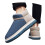 Men's Slippers Solid Color Thick Sole Warm Blue Size 45 2