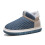 Men's Slippers Solid Color Thick Sole Warm Blue Size 45 3