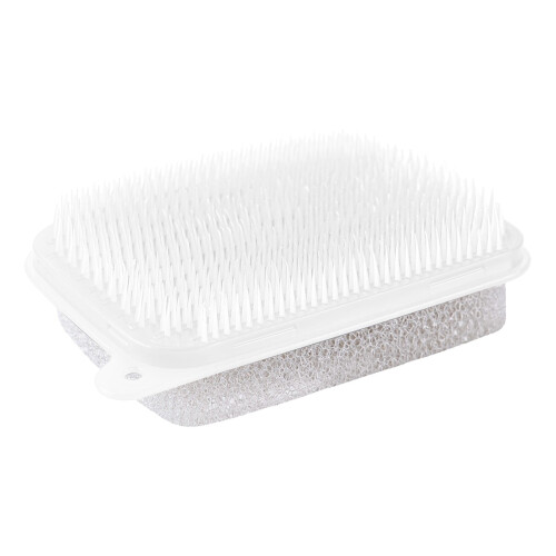 Silicone Fruit & Veggie Brush with Hard/Soft Sides – Compatible with All Kitchen Sinks
