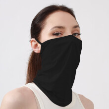 Maschera per orecchie in seta ghiaccio da donna, estiva, con protezione solare, copricollo da uomo, traspirante e sottile, per attività all'aperto,