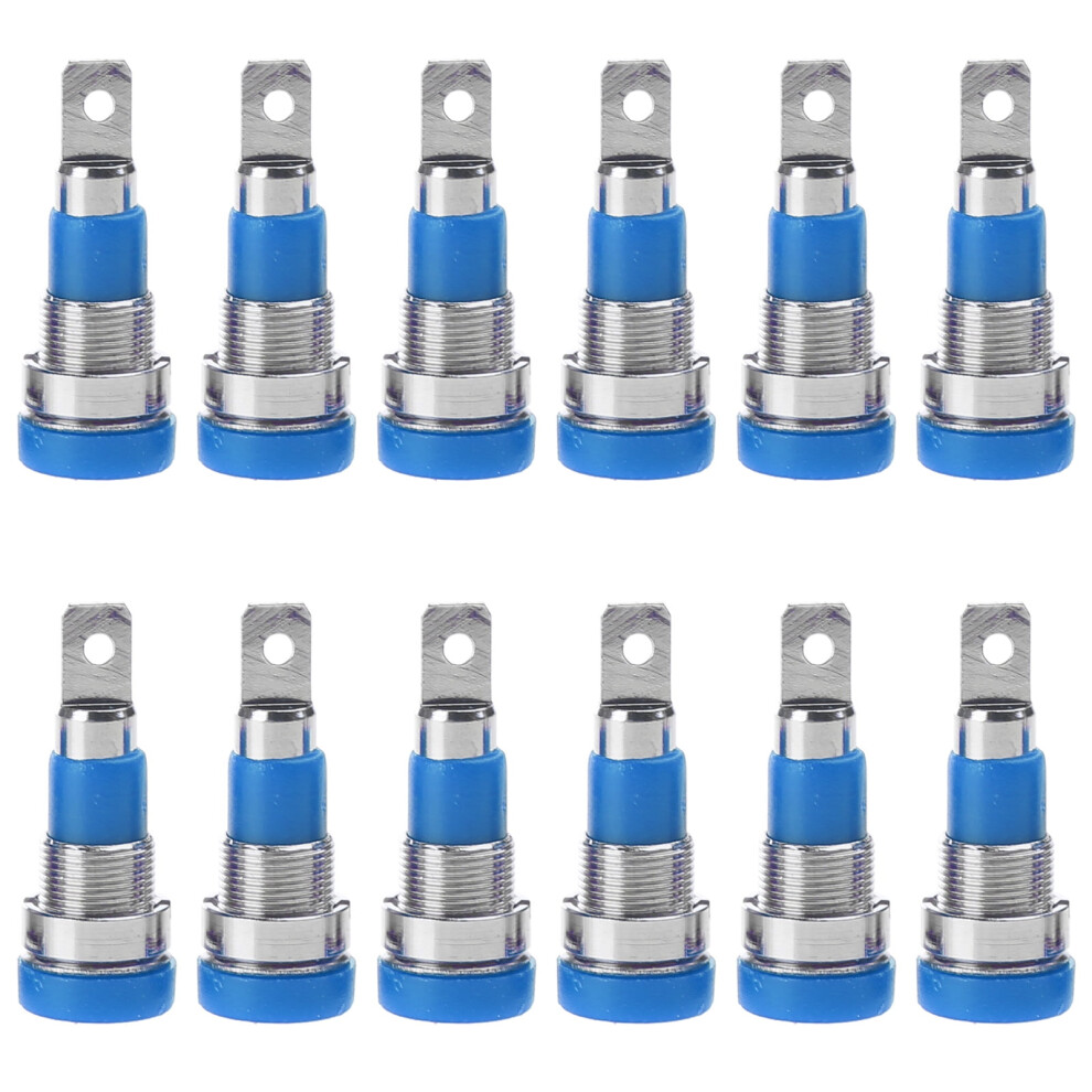 12Pcs 4Mm Banana Socket Female Adapter Panel Mount Binding Post Connection For Audiodevices 9399596597966