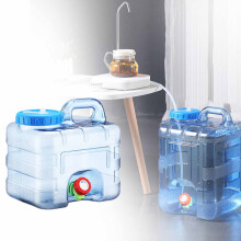 Stapelbare draagbare watertank van 10 liter met kraan en verlengbuis | Geschikt voor kamperen, camperen en wandelen | Inclusief borstel en