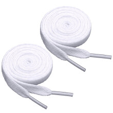 8mm Flat Shoelaces White Boys And Girls Shoes Suitable For Sports And Leisure Mountaineering Basketball Shoes 120cm